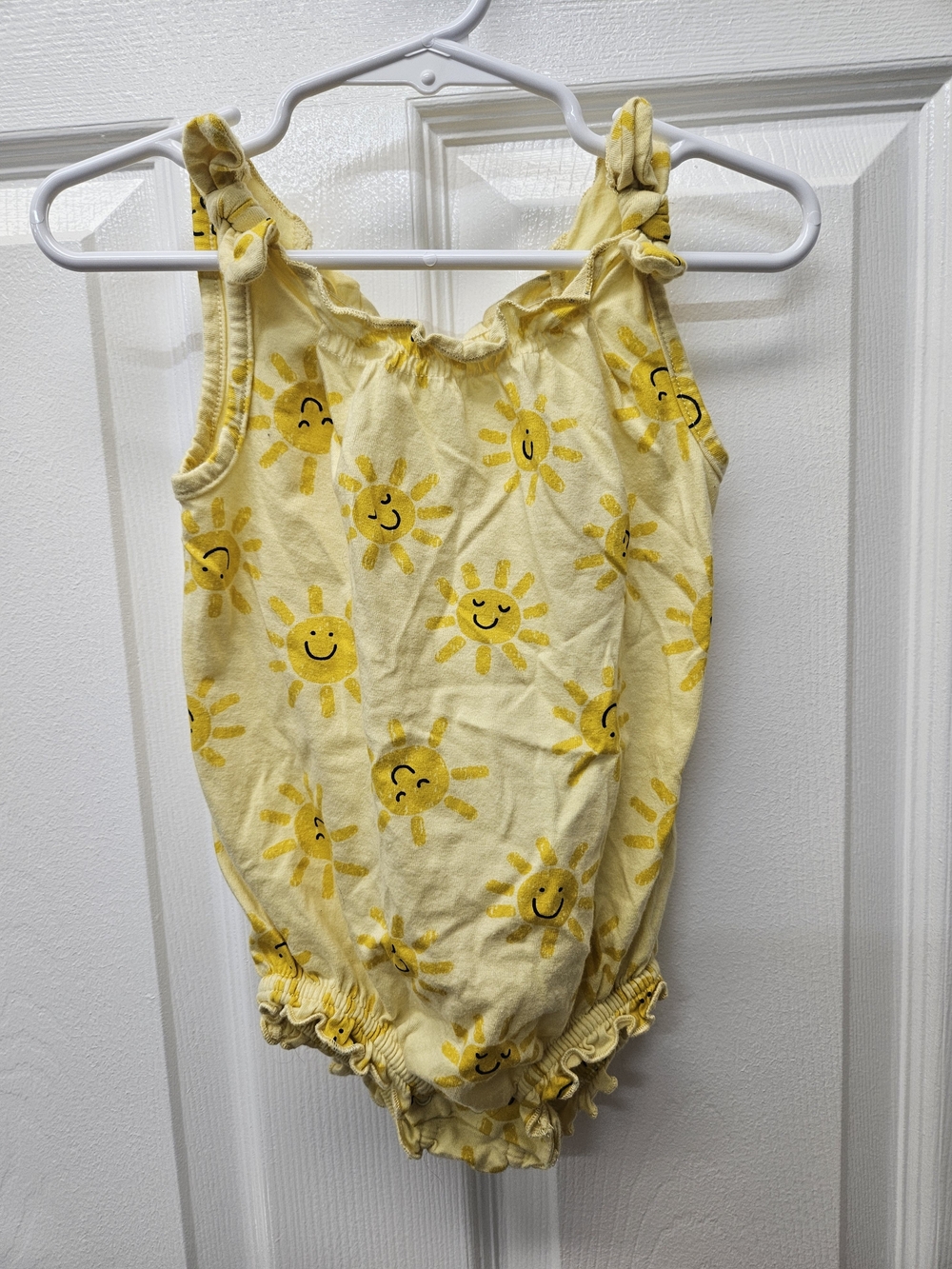Old Navy Yellow Sun Print Bubble Romper 18-24mo NWOT